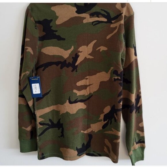 Polo Ralph Lauren Men's Camo Waffle-Knit Thermal Pajama Shirt in Medium - Picture 6 of 8